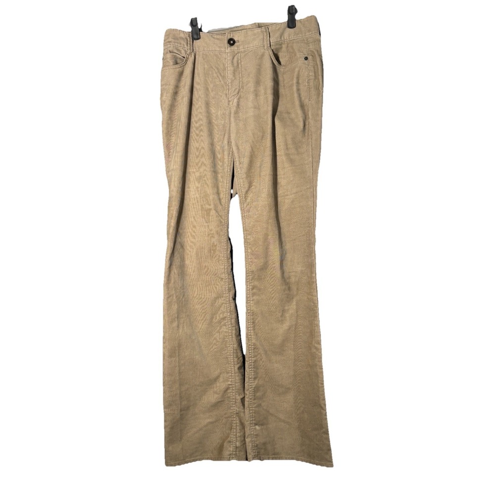 Eddie Bauer Pants Womens Size 8 Tall Brown Corduroy  Curvy Mid Rise Straight Leg